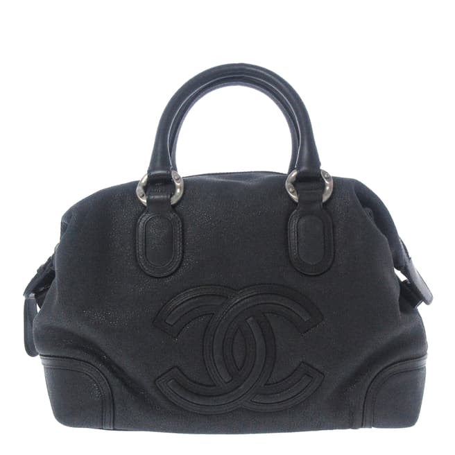 Vintage Chanel Black Logo Handbag