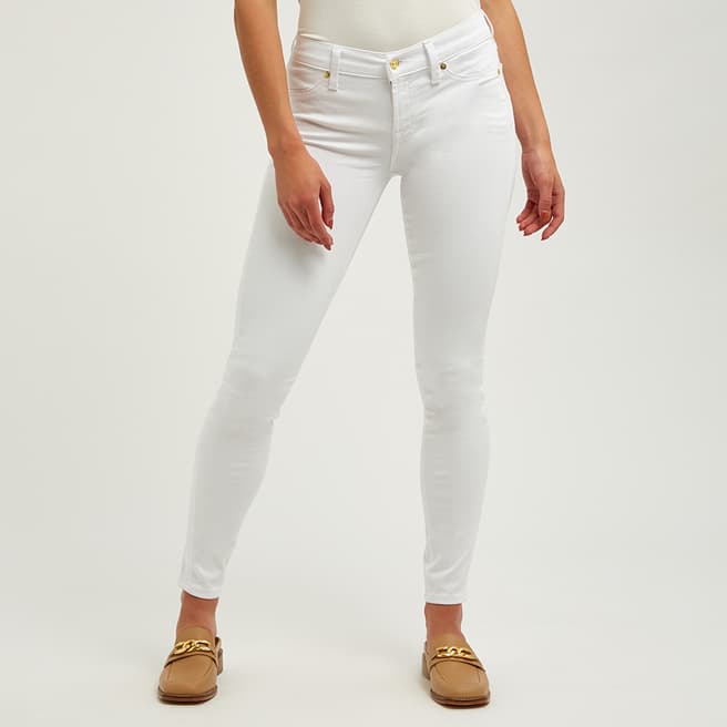 7 For All Mankind White The Skinny Stretch Jeans