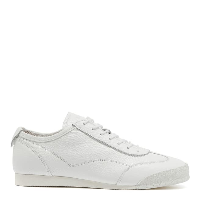 Oliver Sweeney White Grained Leather Verdelhos Trainers