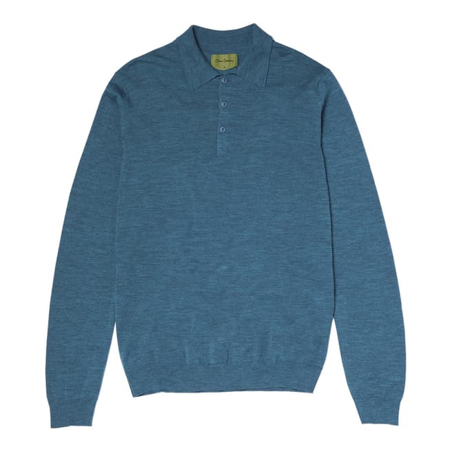 Oliver Sweeney Teal Sulby Longsleeve Polo Top