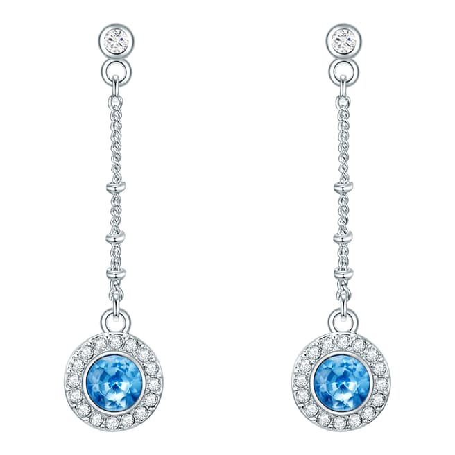 Saint Francis Crystals Silver/Blue Earring Embellished With Swarovski Crystals