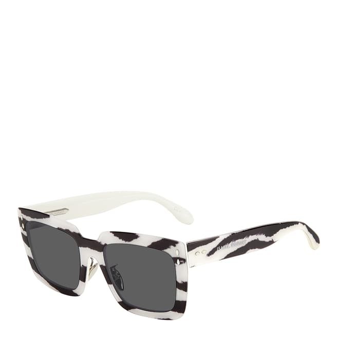 Isabel Marant Ivory Pattern Rectangular Sunglasses