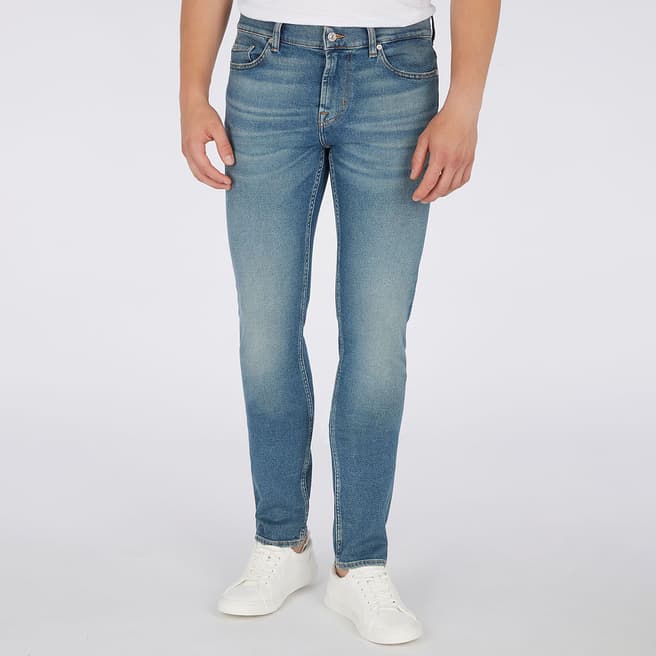 7 For All Mankind Mid Blue Ronnie Slim Stretch Jeans 