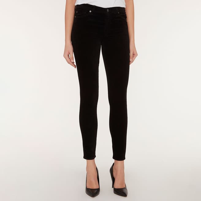 7 For All Mankind Black High Waist Skinny Stretch Jeans