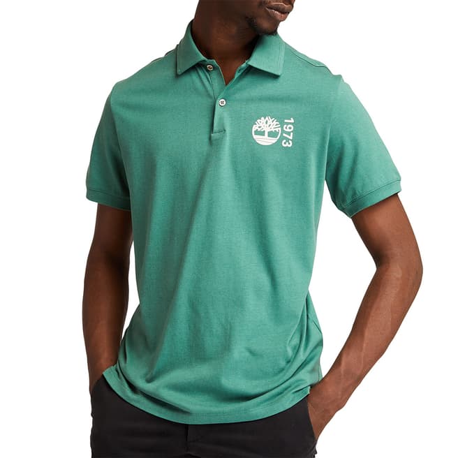 Timberland Green Chest Logo Polo Shirt