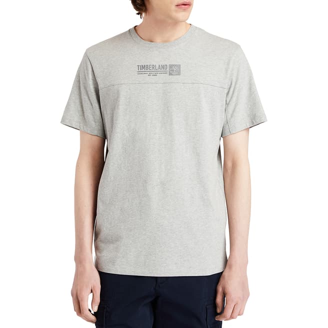 Timberland Grey Cotton Logo T-Shirt