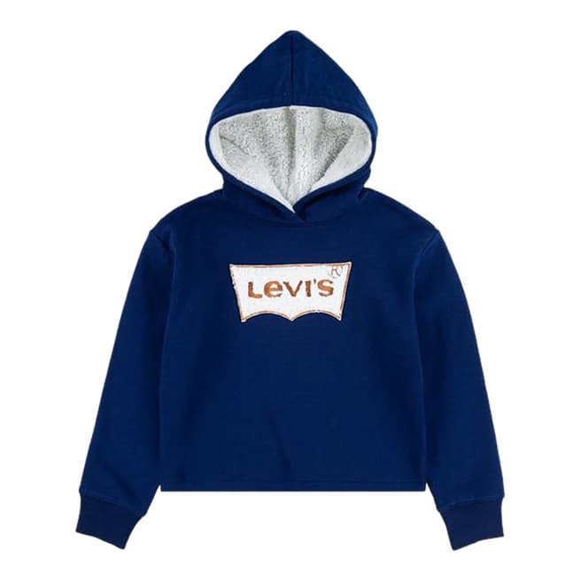 Levi's Girl Kid's Blue Cropped Hoodie