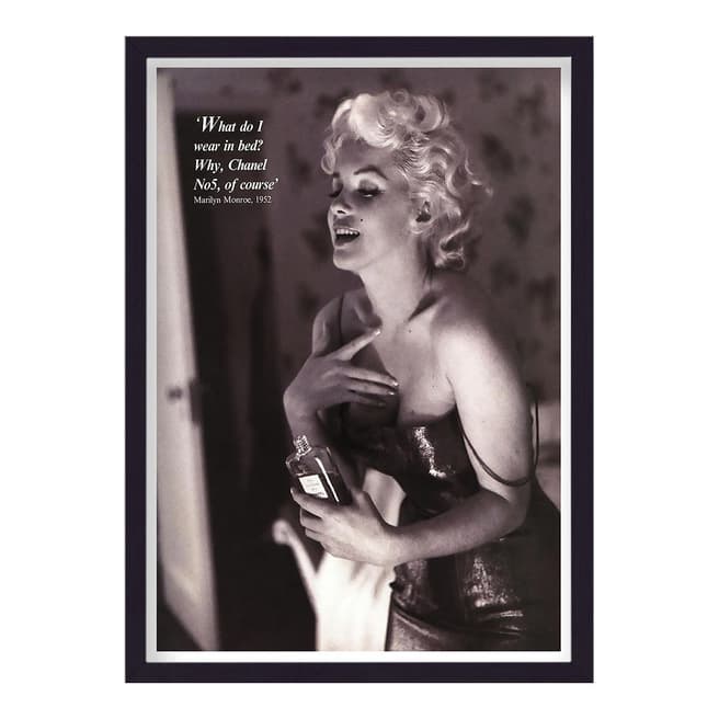 Vintage Chanel Marilyn What Do I Wear In Bed 44x33cm Framed Print