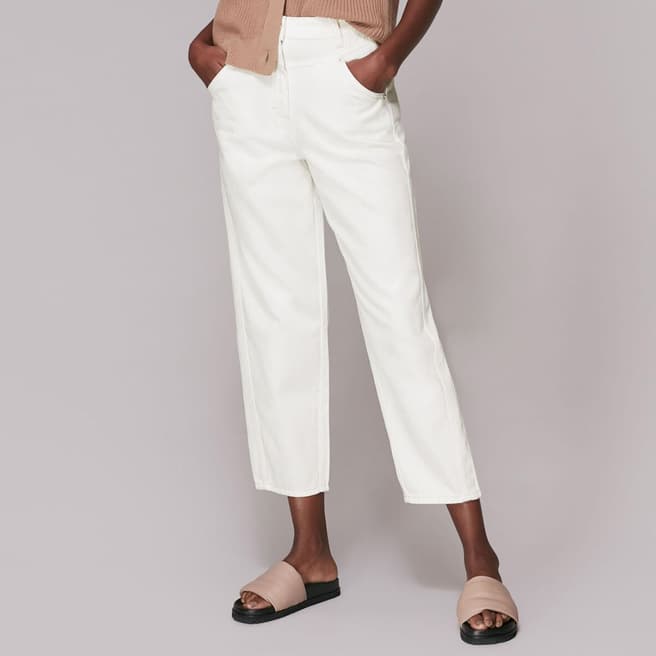 WHISTLES White Authentic Cropped Jeans