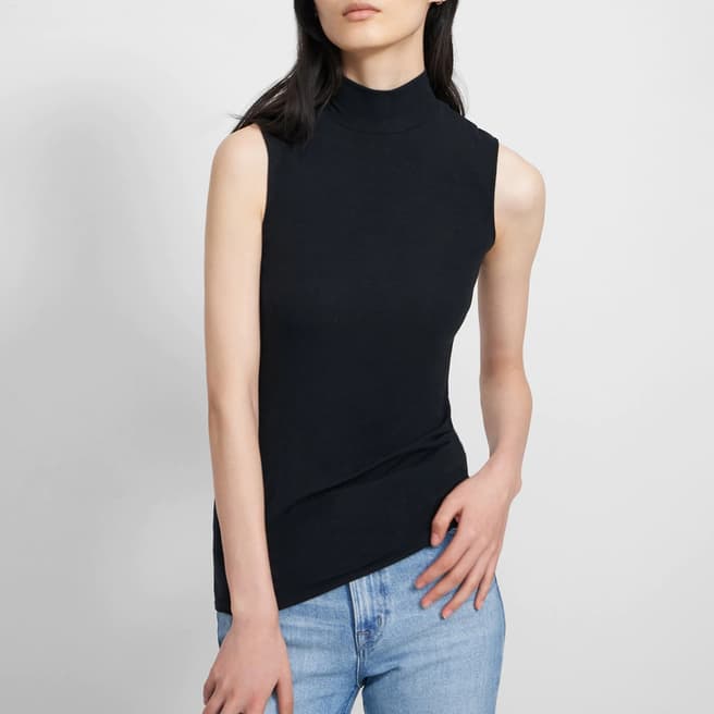 Theory Black Turtleneck Knitted Top