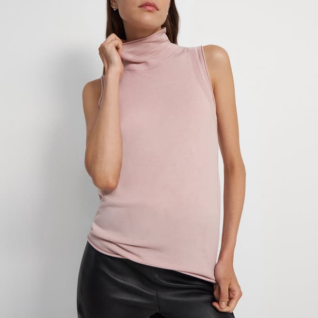 Theory Pale Pink Wool Top