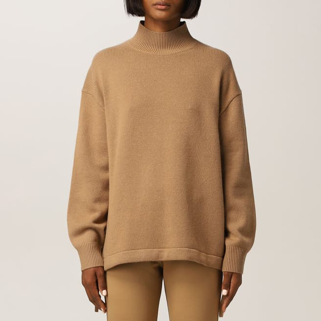 Theory Beige Oversized Cashmere Jumper
