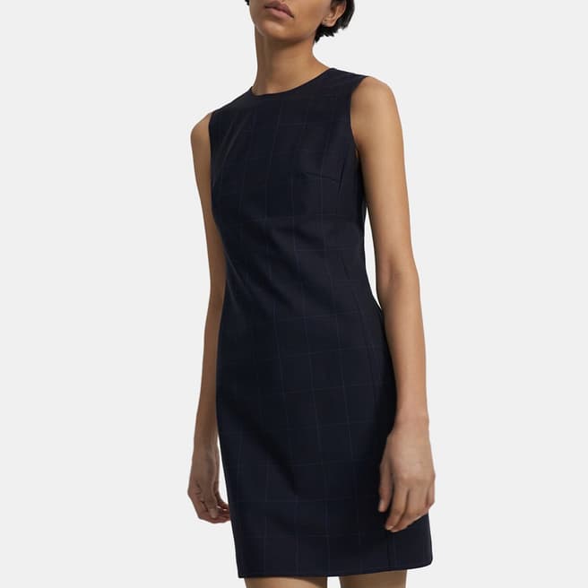 Theory Navy Fitted Tracea Dress