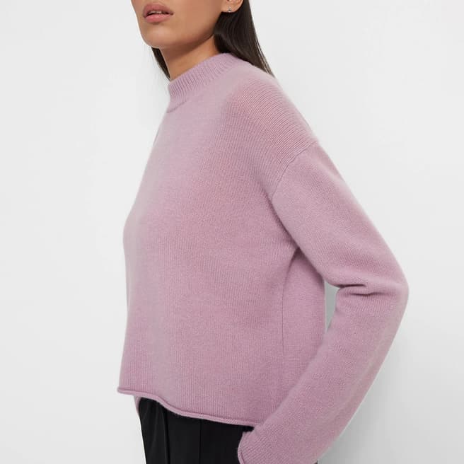 Theory Lilac Cropped Cashmere Jumper