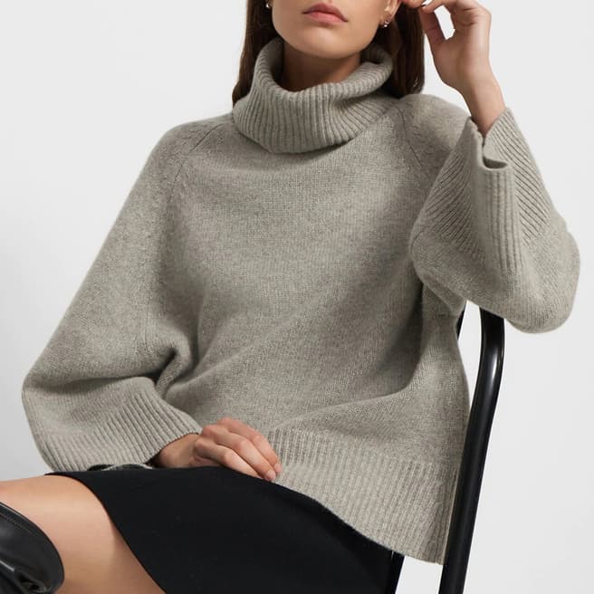 Theory Grey Turtle Neck Knit Jumper