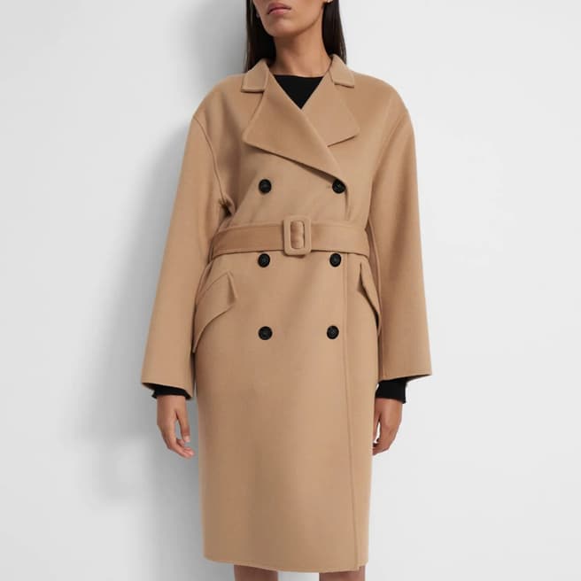 Theory Tan Belted Coat
