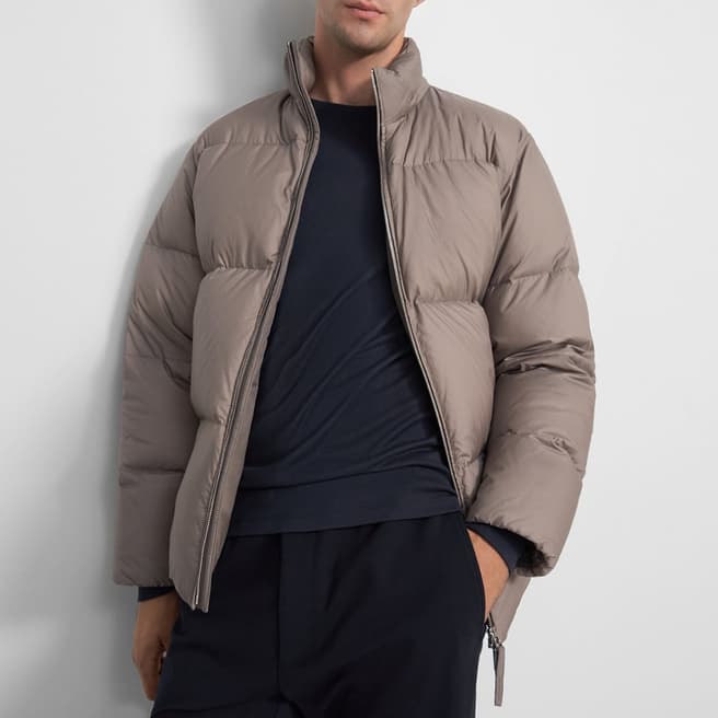 Theory Beige Fulton Quilted Puffer Jacket