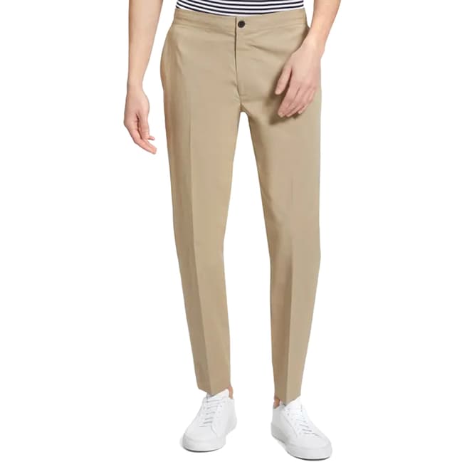 Theory Beige Mayer Slim Fit Trousers
