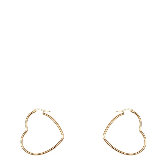 Chloe Collection by Liv Oliver 18K Gold Heart Hoop Earrings