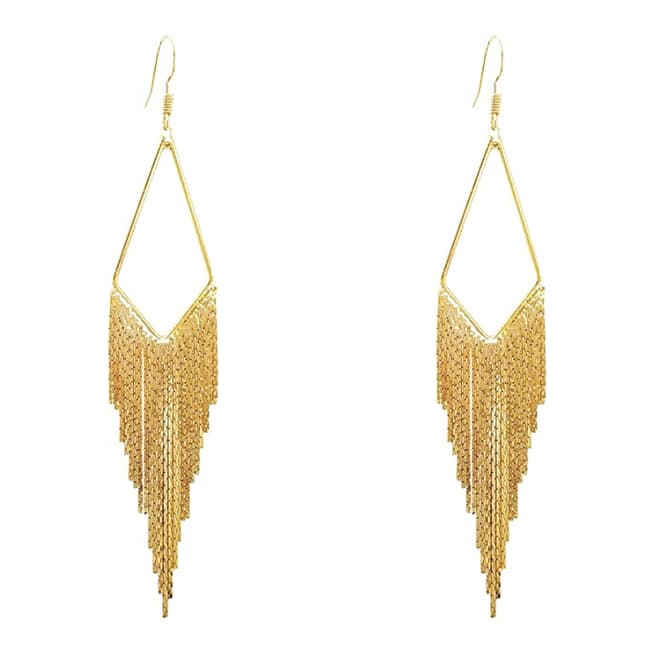 Chloe Collection by Liv Oliver 18K Gold Multi Chain Earrings