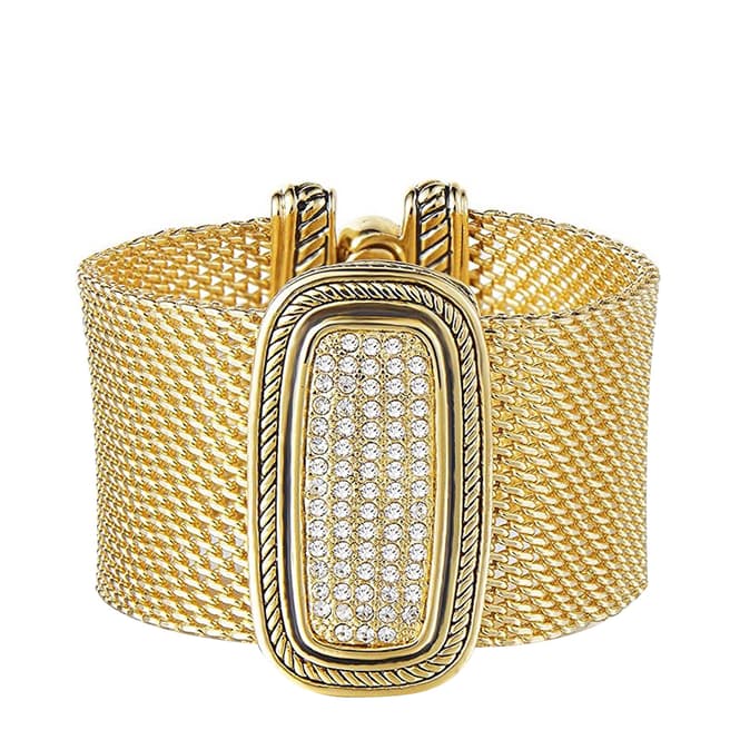Chloe Collection by Liv Oliver 18K Gold Embelished Mesh Bracelet
