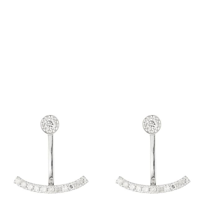 Diamond And Co Silver Diamond Embellished Hanging Earrings