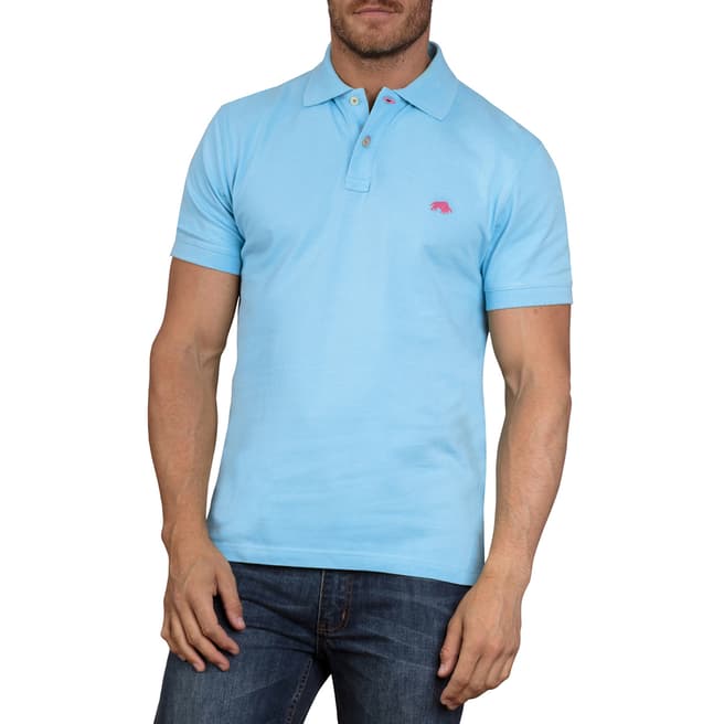 Raging Bull Sky Blue Signature Cotton Polo Shirt