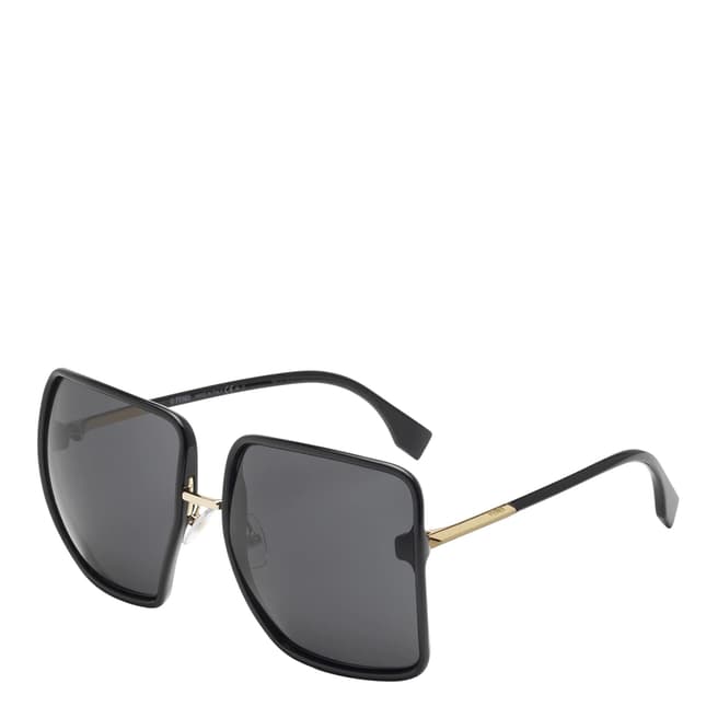 Fendi Women's Black/Gold Fendi Sunglasses 59mm