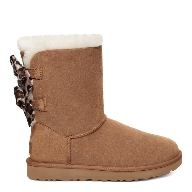 UGG Chestnut Bailey Bow Leopard Boots