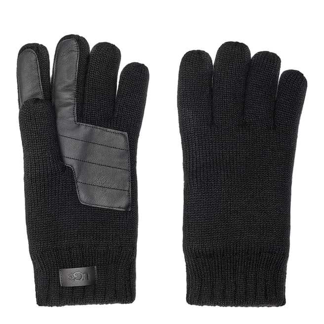 UGG Black UGG Knit Gloves With Palm Patch