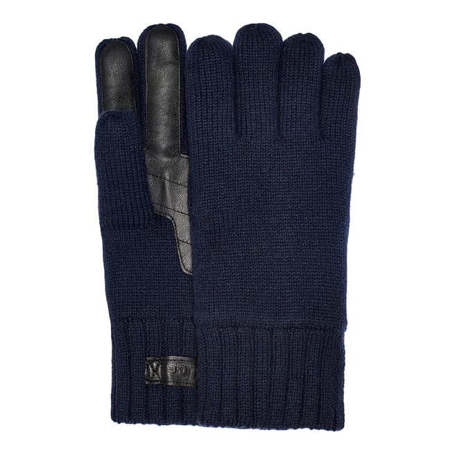UGG  Navy Blue UGG Knit Gloves With Palm Patch