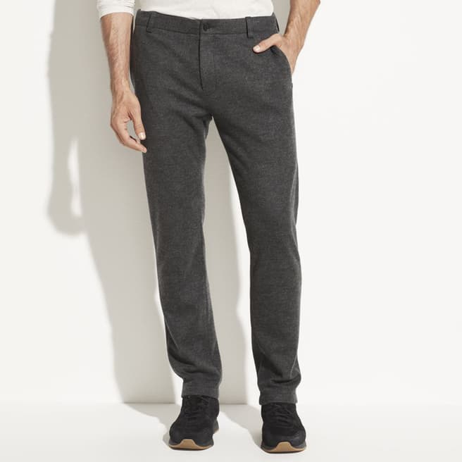 Vince Charcoal Wool Blend Slim Fit Trousers