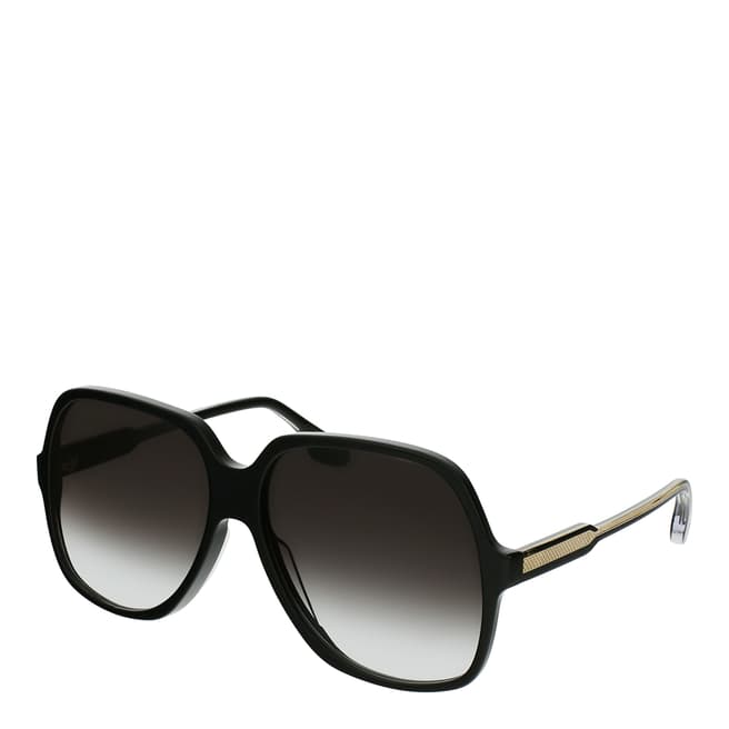Victoria Beckham Black Modified Rectangle Sunglasses