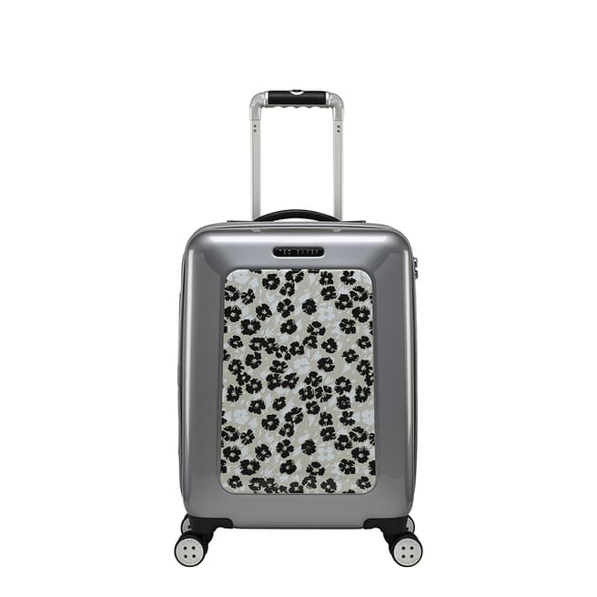 Ted Baker Silver Grey Take Flight Small 4 Wheel Suitcase
