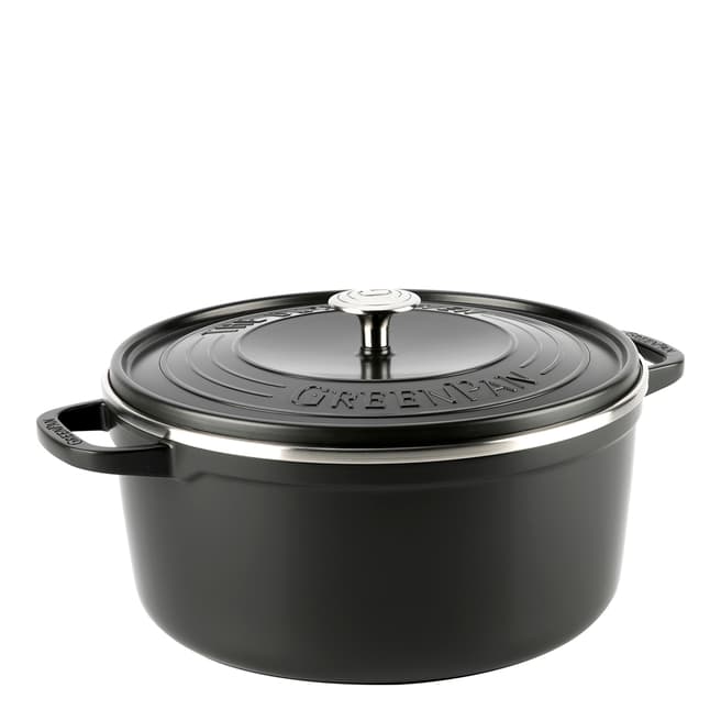 Greenpan Featherweights Non-Stick Litres Casserole with Lid, 28cm/6.6L