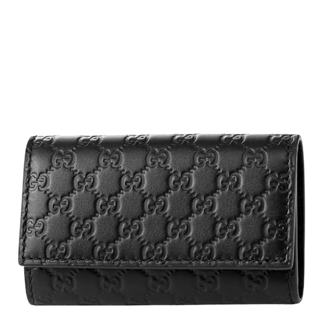 Gucci Black Gucci GG Embossed Leather Wallet