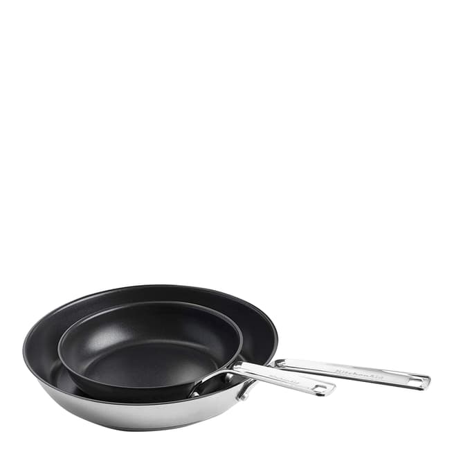 KitchenAid 2 Piece Stainless Steel Fry Pan Set