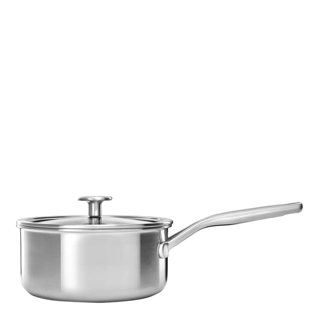 KitchenAid Stainless Steel Multi-Ply 1.5L Litre Saucepan with Lid, 16cm