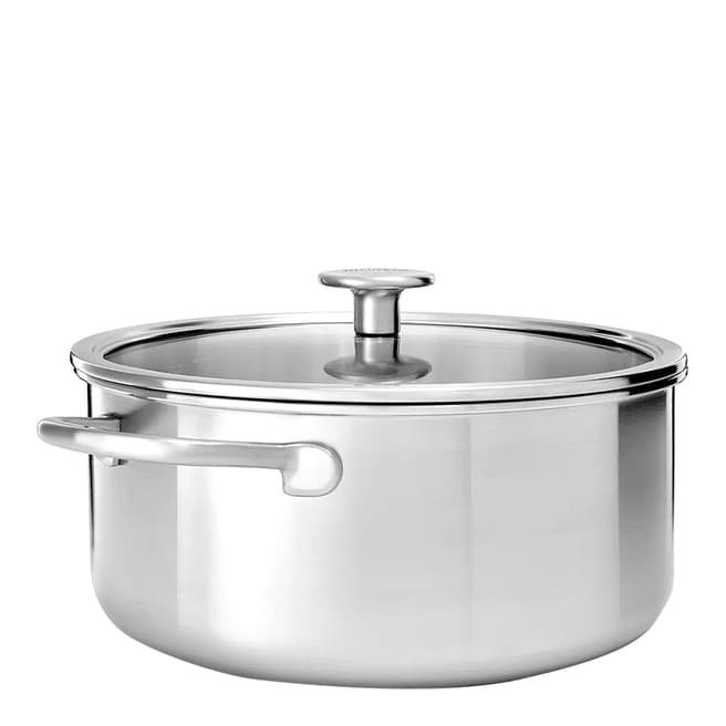 KitchenAid Set of 3 Stainless Steel Multi-Ply  Casserole with Lid