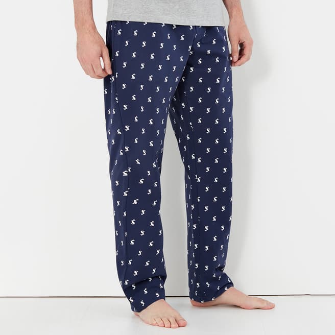Joules Navy Printed Pyjama Bottoms