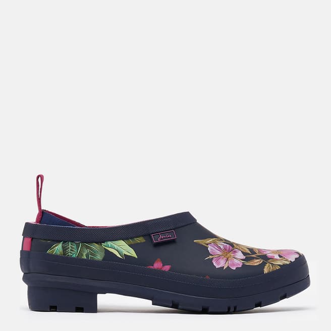 Joules Navy Floral Pop On Wellies