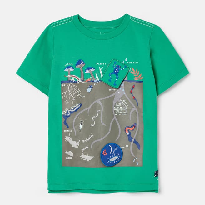 Joules Green Interactive Applique T-Shirt