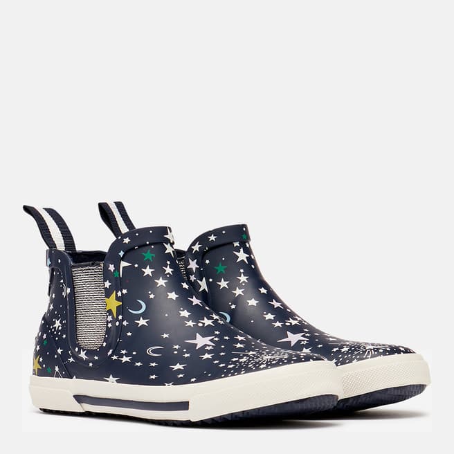 Joules Navy Star Print Ankle Wellies