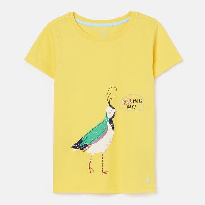 Joules Yellow Applique Bird T-Shirt