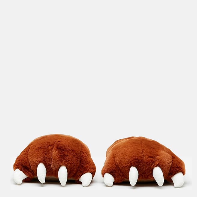 Joules Brown Gruffalo Monster Claw Slippers