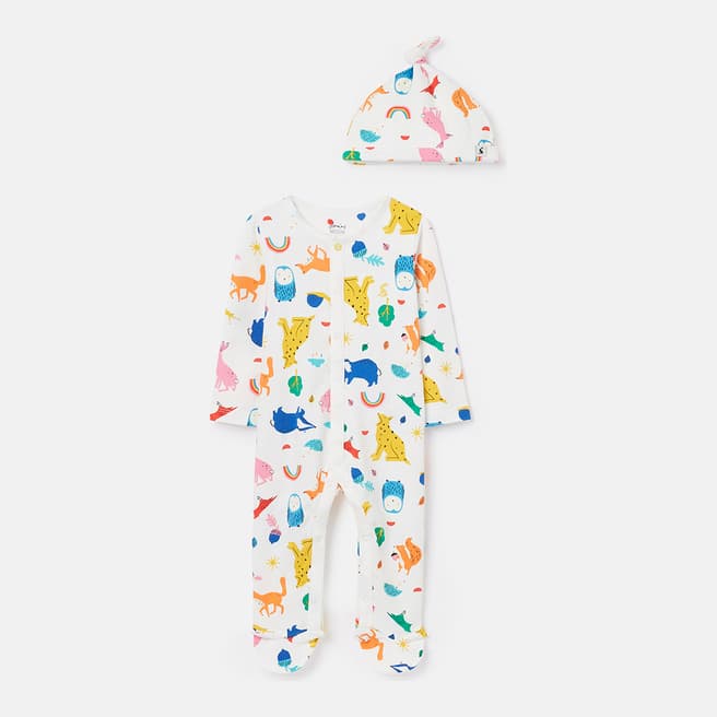 Joules Multi Printed Cotton Baby Grow