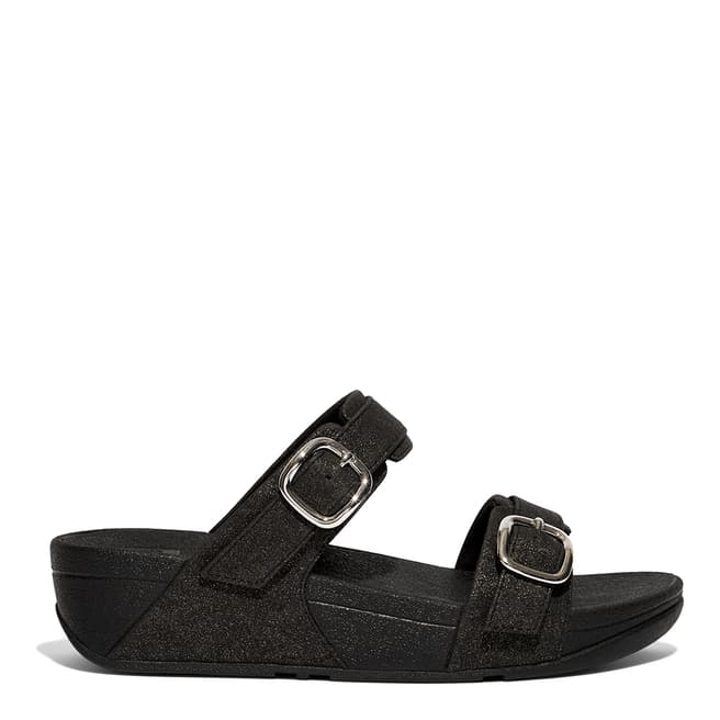 FitFlop Shimmer Black Lulu Shimmer Adjustable Slide Sandal
