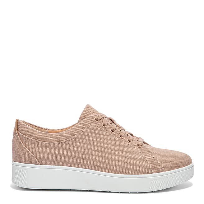 FitFlop Beige Buff Rally Canvas Sneakers 