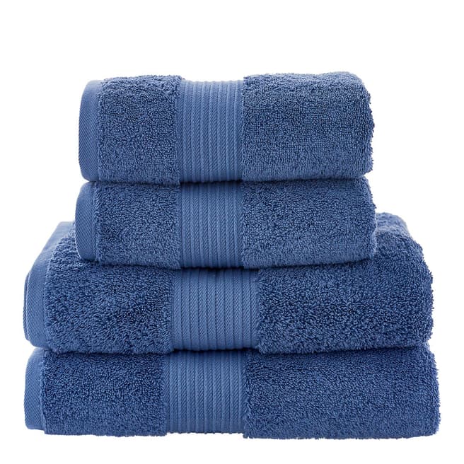 The Lyndon Company Bliss Pima Pair of Bath Towels, Denim