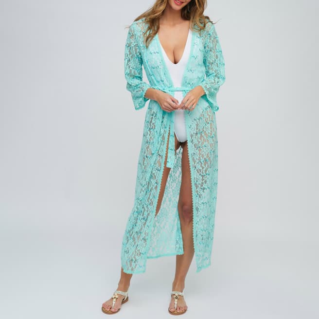 Pia Rossini Turquoise Belize Kimono